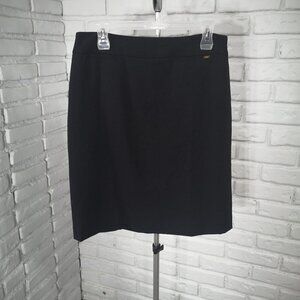 Tahari Arthur S. Levine Ladies Size 10 Navy Lined Side Zip Skirt